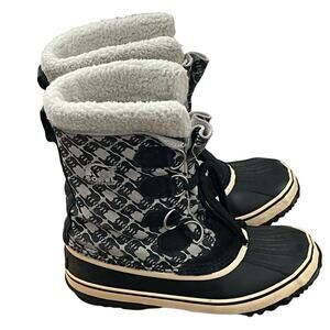 Sorel 1964 Pac Graphic BOOTS Waterproof Winter Snow Hiking Black Size 7